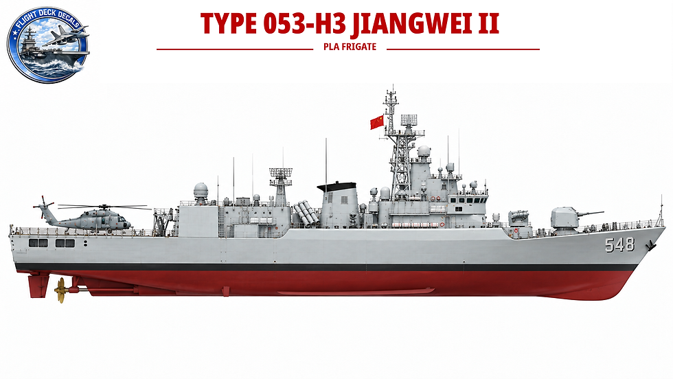 Type 053H3 Jiangwei II frigate 1-2400 scale deck decal