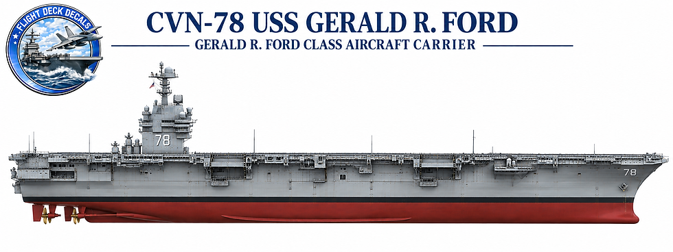 USS Gerald R. Ford CVN-78 1-2400 scale flight deck decal