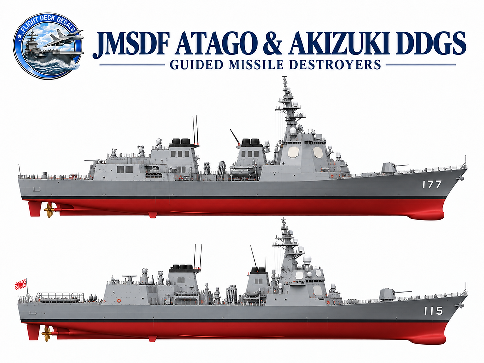 JMSDF Atago and Akizuki Class destroyer ship profile reference