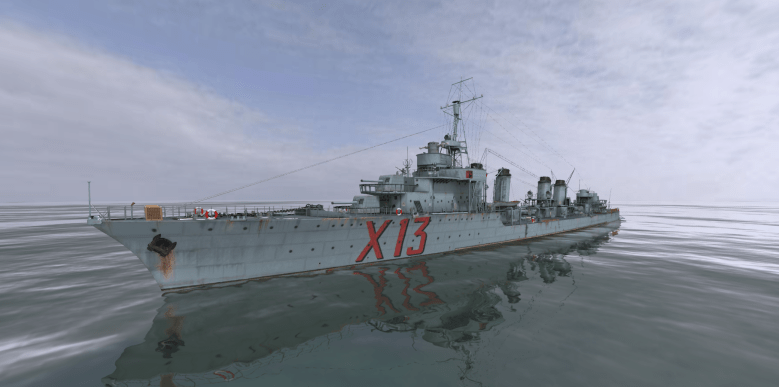 Thumbnail: 1-2400 French Contre-Torpilleurs flotilla “red / black shadow” pennant numbers