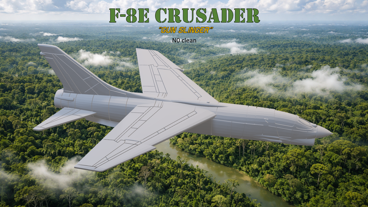 F-8E Crusader ”Gun Slinger” Clean