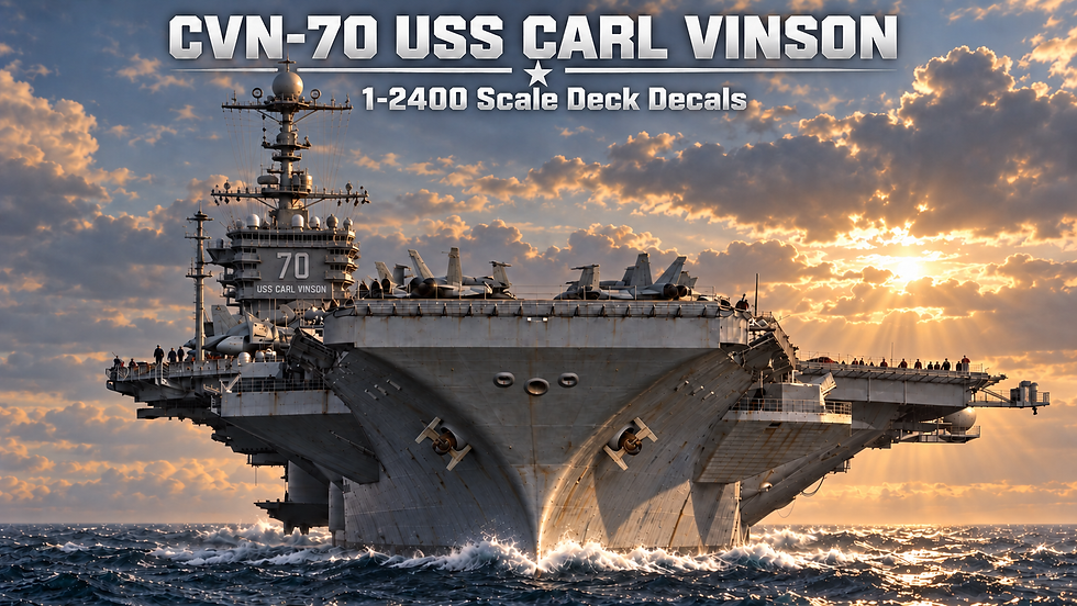 USS Carl Vinson (CVN-70) 1-2400 scale aircraft carrier deck decal
