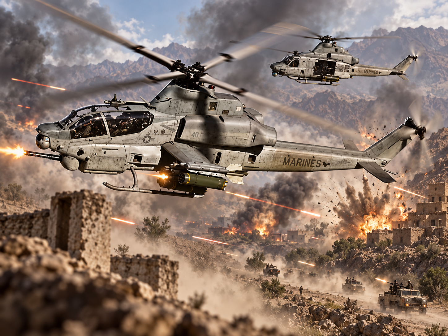 USA MARINES aircraft decals on 1-600 scale military helicopters.