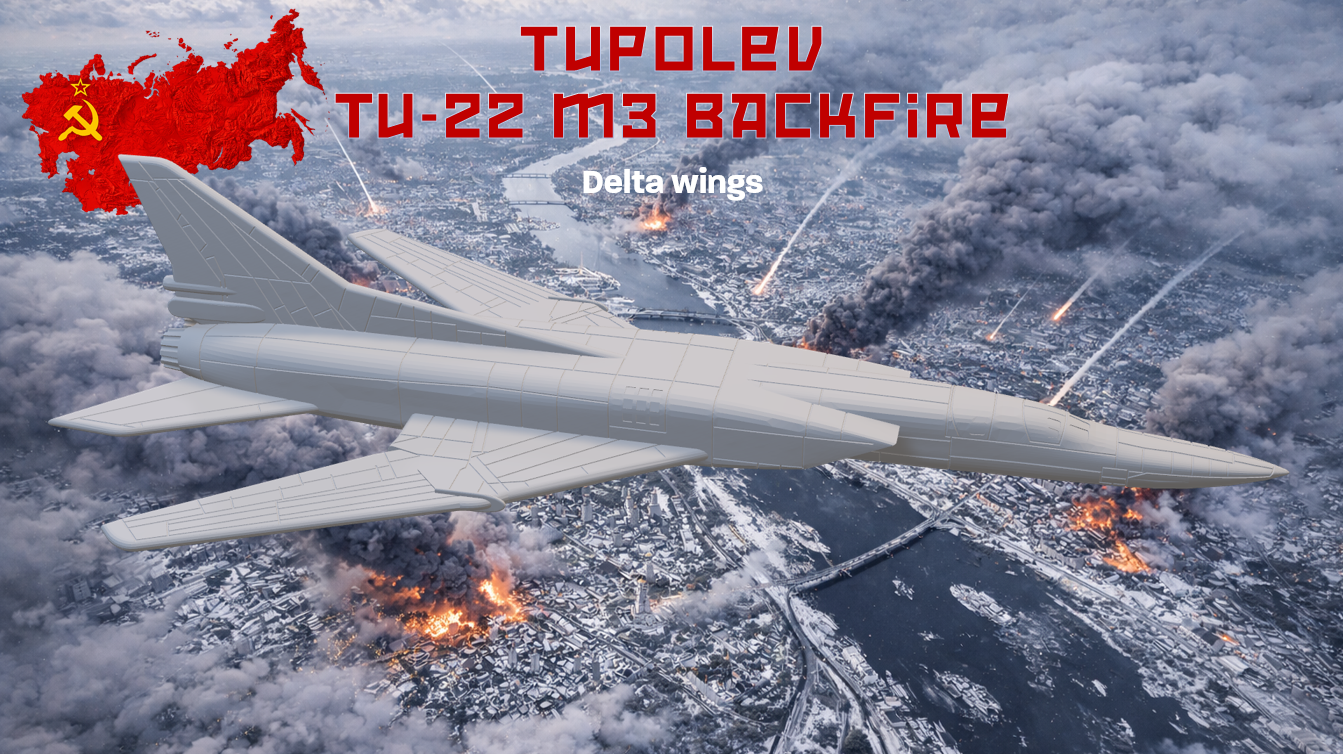 Tupolev Tu-22 M3 Backfire with 2x wing options