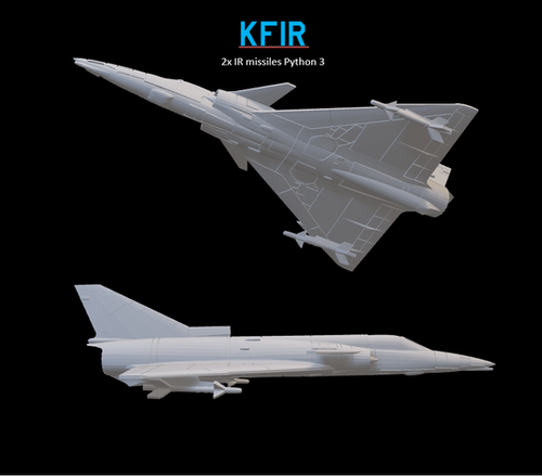 KFIR with 2x Python-3 missiles | flightdeckdecals2400