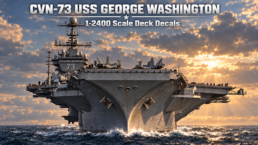 USS George Washington (CVN-73) 1-2400 scale aircraft carrier deck decal