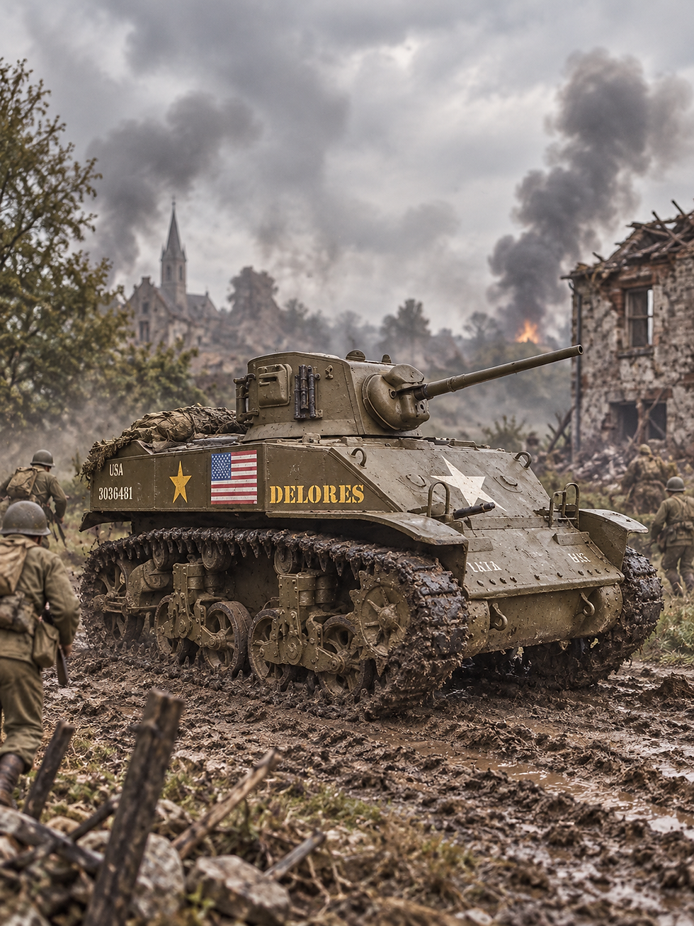 WWII USA Flags for vehicles 6mm armor decals on Stuart tank — 1-300 scale
