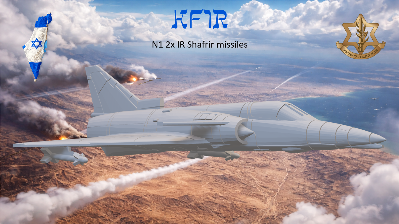 KFIR with 2x Shafrir missiles