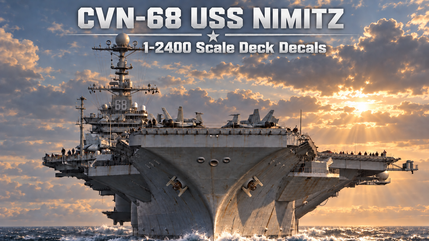USS Nimitz (CVN-68) 1-2400 scale aircraft carrier deck decal