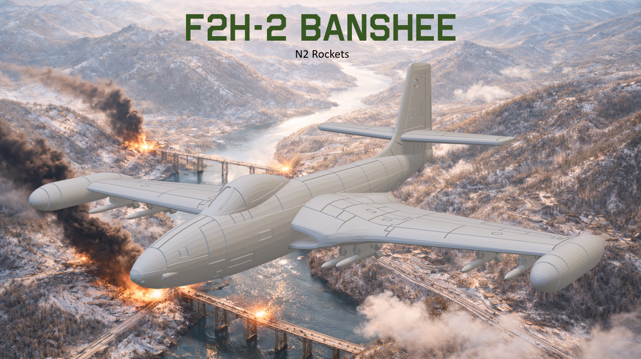F-2H2 Banshee with rockets