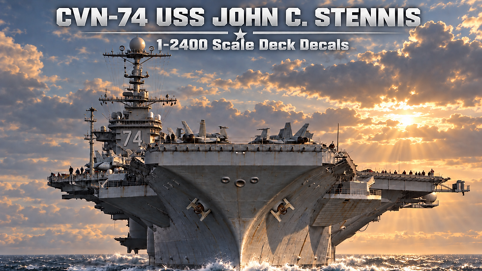 USS John C. Stennis (CVN-74) 1-2400 scale aircraft carrier deck decal