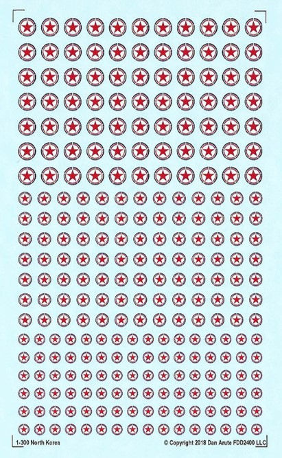 Thumbnail: 1-300 scale decals North Korean Roundels