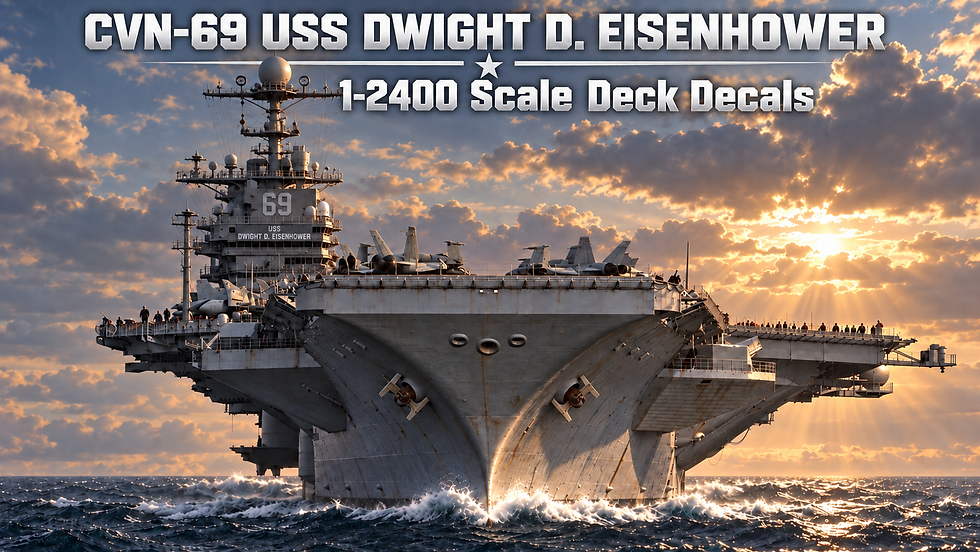 USS Dwight D. Eisenhower (CVN-69) 1-2400 scale aircraft carrier deck decal