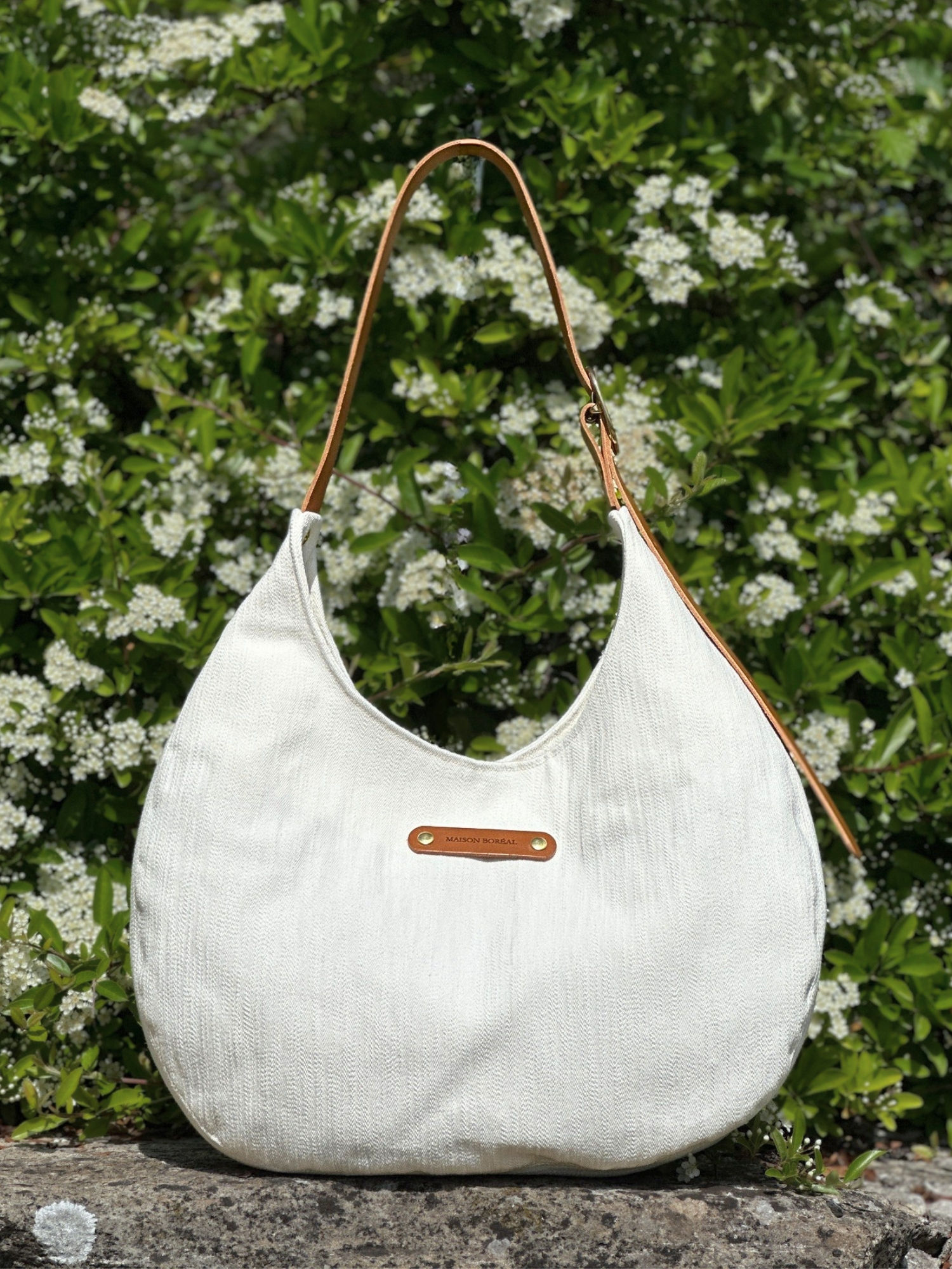 Sac Hobo Adèla - Denim Blanc