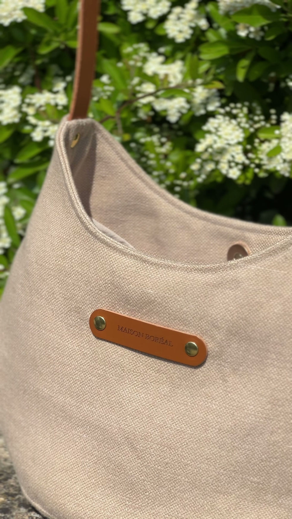 Miniature : Sac Hobo Esmée - Coton Beige