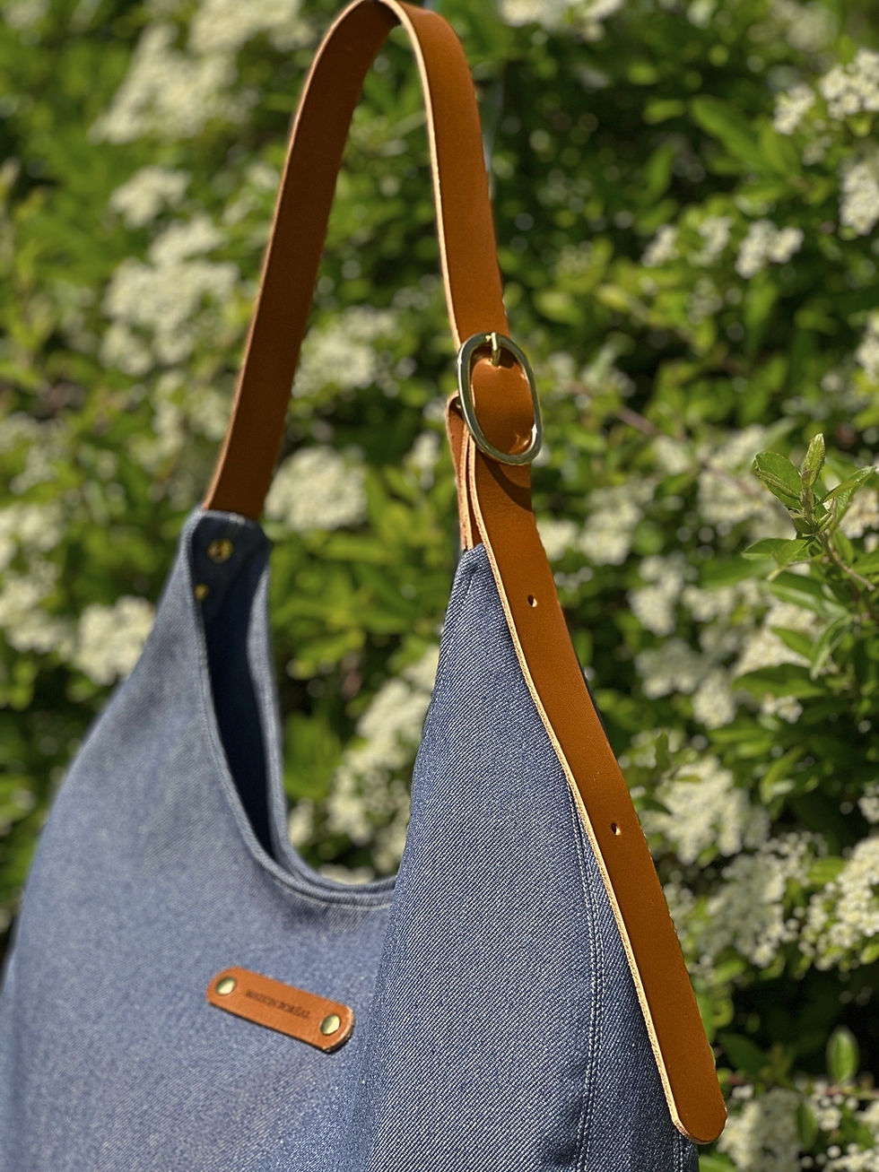Miniature : Sac Hobo Adèla - Denim Bleu