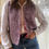 Miniature : GILET SANS MANCHES TWEED ROUGE ENCOLURE RONDE