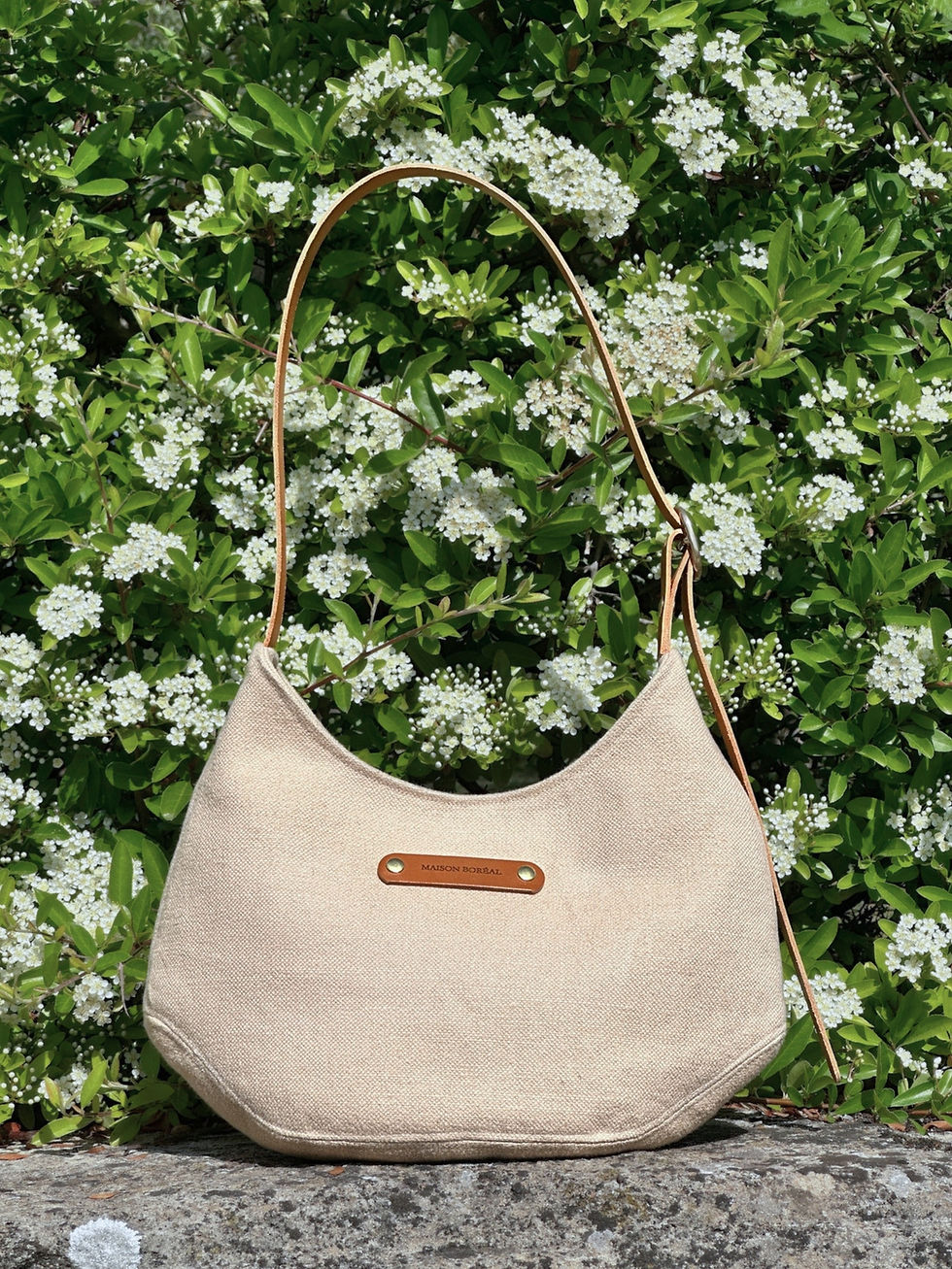 Miniature : Sac Hobo Esmée - Coton Beige