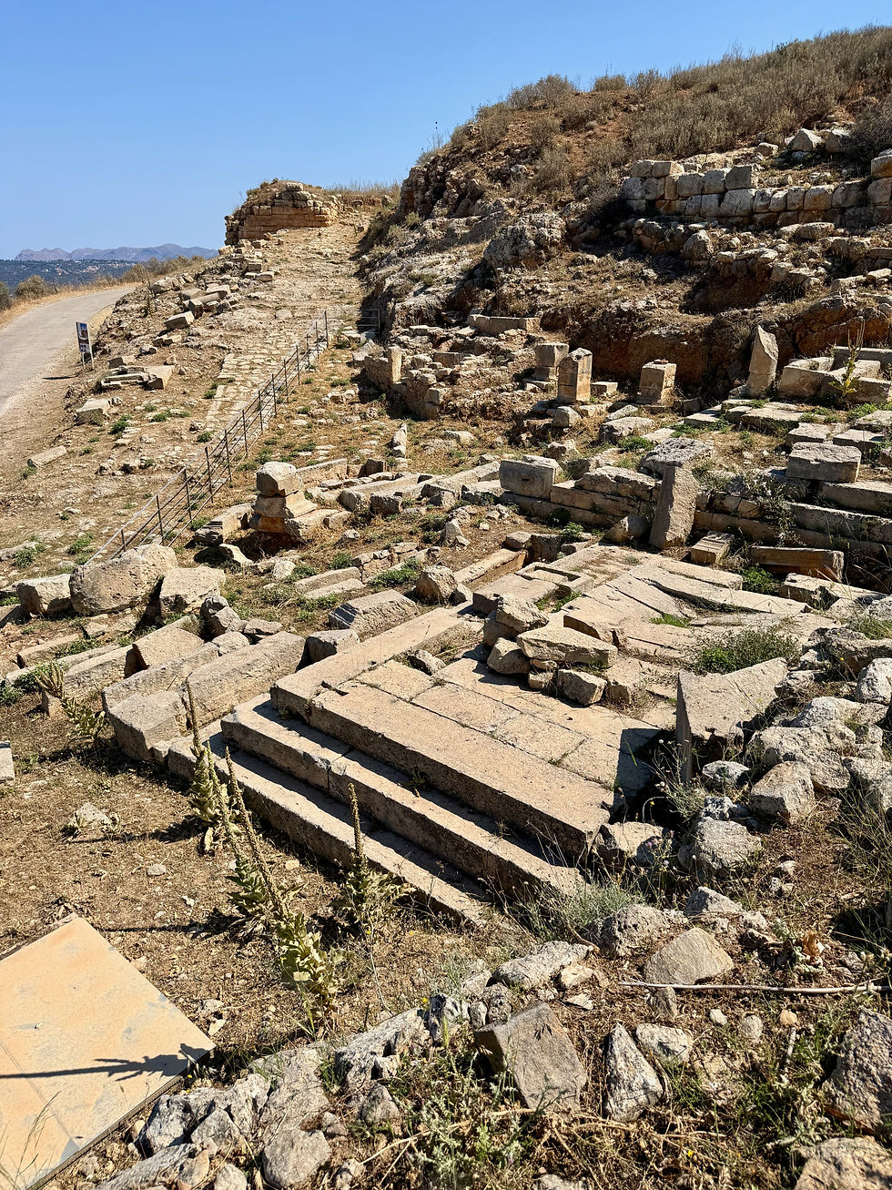 The ancient gateway to Aptera and burial area
