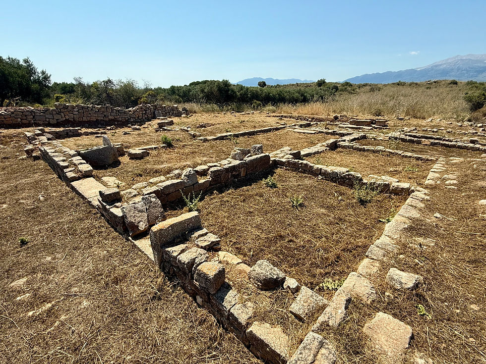 View of the Roman Peristyle Villa in Aptera