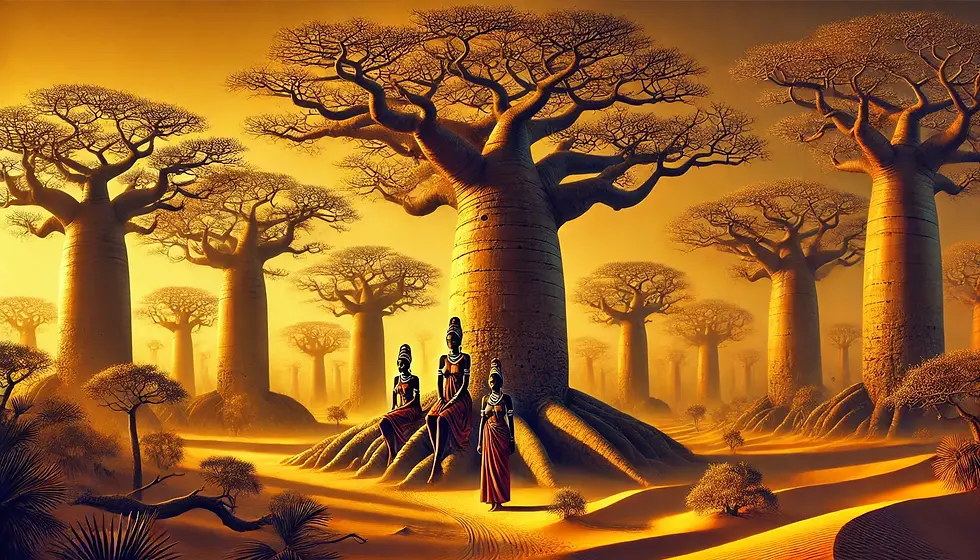 Ogni Baobab era un Custode del Tempo, un rifugio per gli spiriti degli antenati, che dimoravano al loro interno e vigilavano sul destino del villaggio.