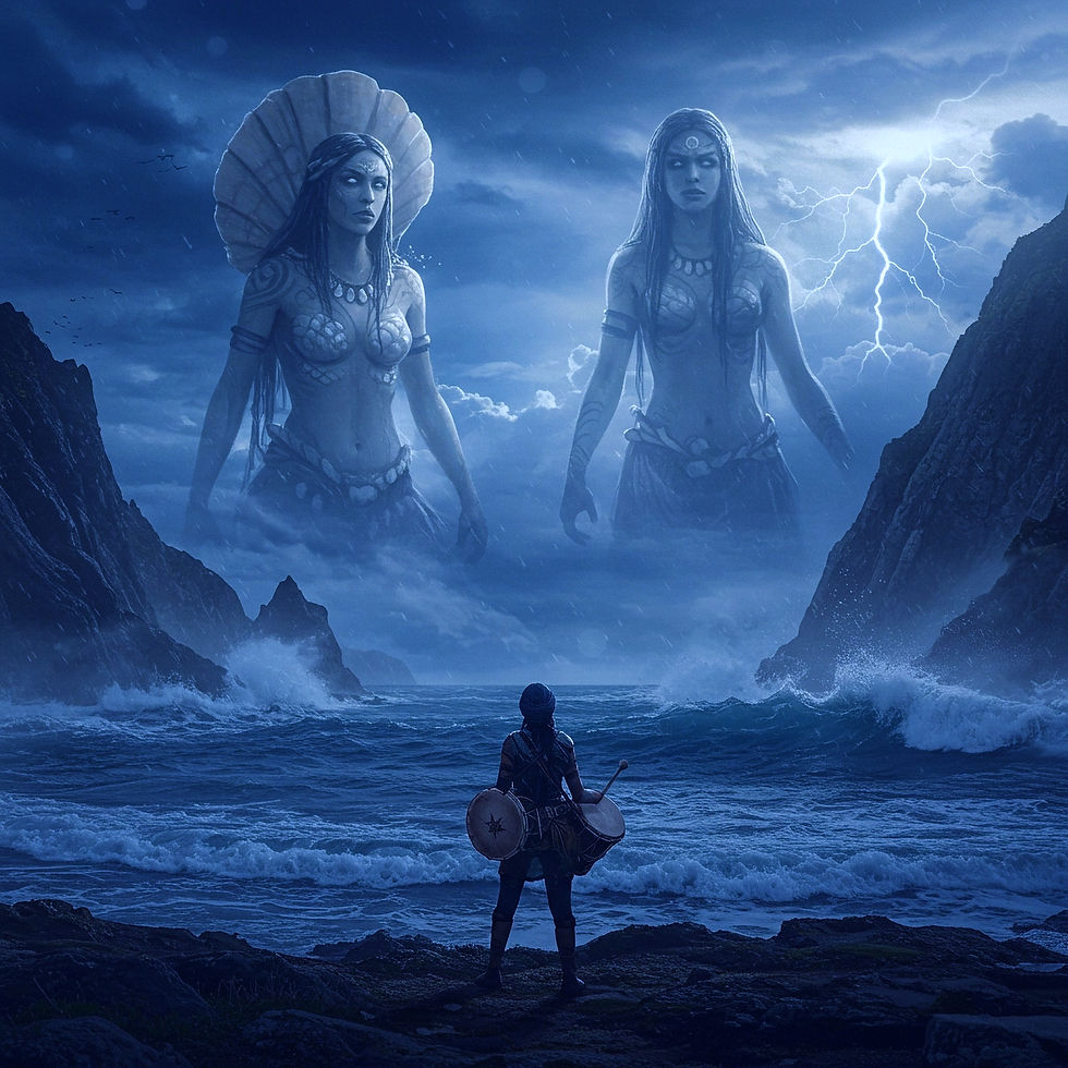 Le Due Gigantesse delle Conchiglie e il Canto dell'Unione