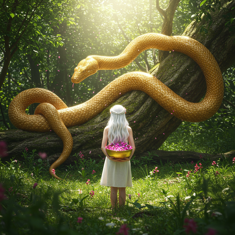 Il Serpente si mosse. Si alzò, e la guardò.