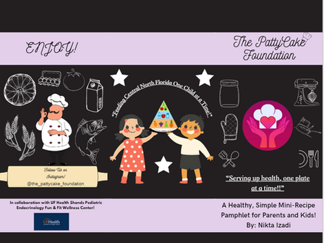 Recipe Pamphlets for UF Health Pediatric Diabetes Patients