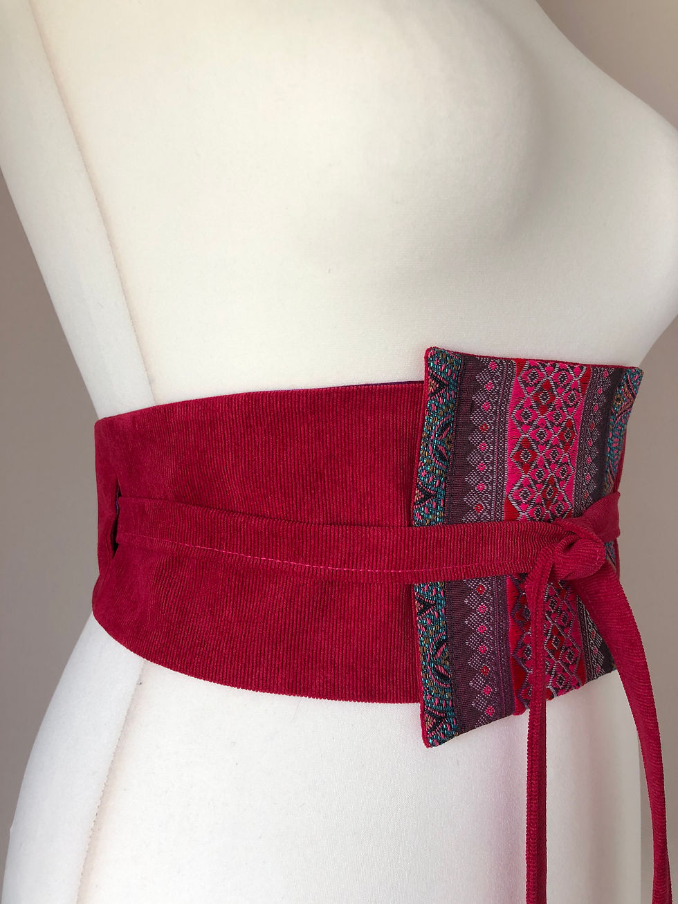 Miniature : Ceinture obi fuchia et tissu tissé jaquard OPHELY