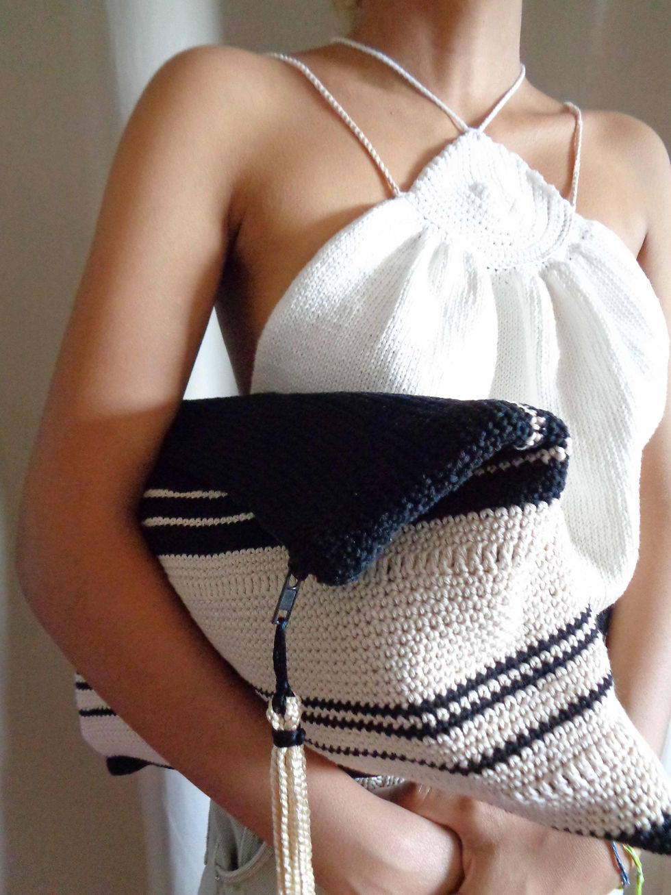 Miniature : Grande pochette crochet MALYKA