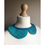 Miniature : Col Claudine amovible  soie turquoise OCEANA