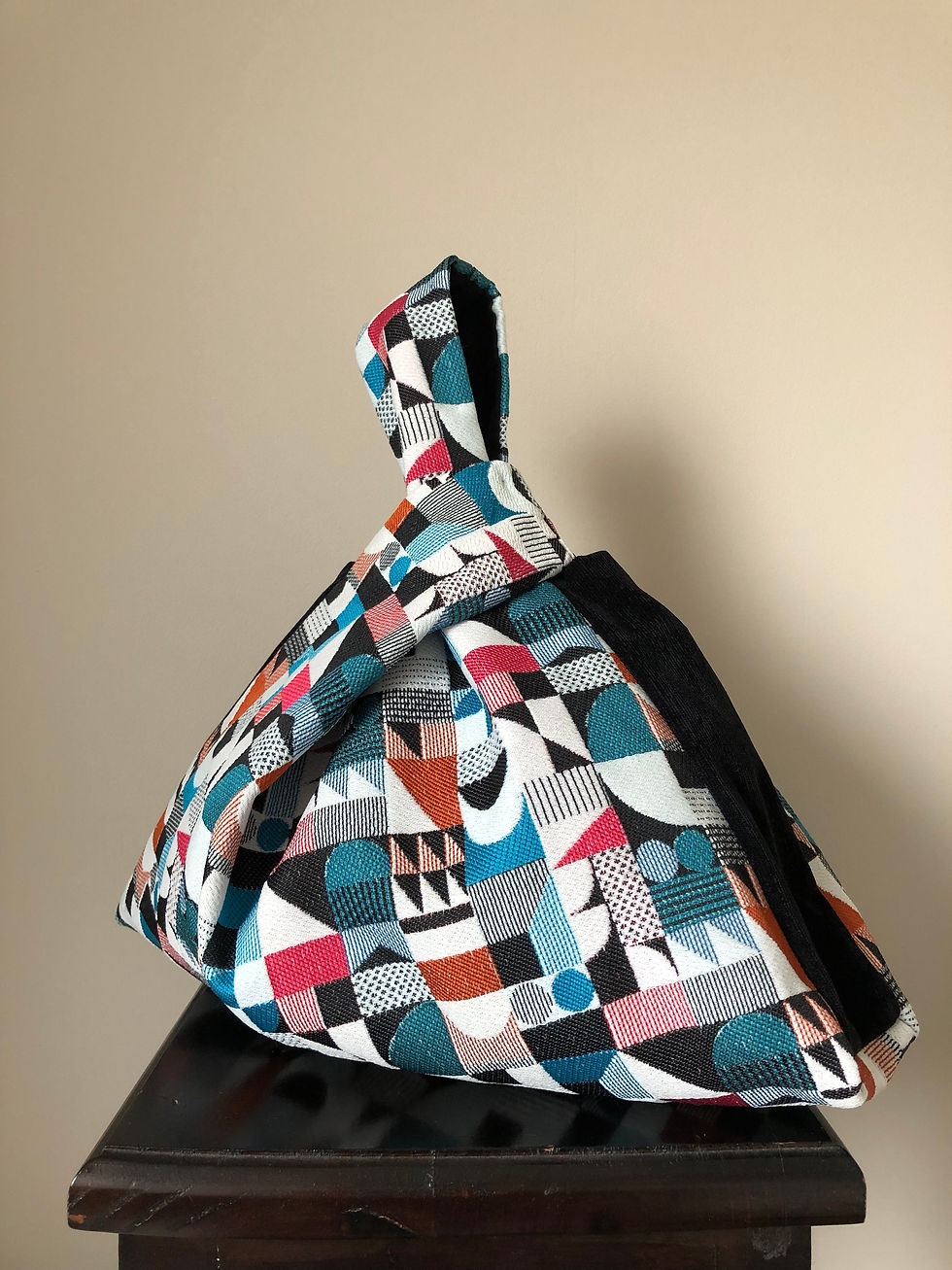 Miniature : Sac à noeud, sac à main imprimé géométrique Anjali