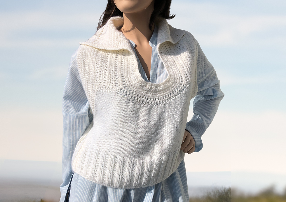 Miniature : Pull bohème vanille col marin T/U ROMANA