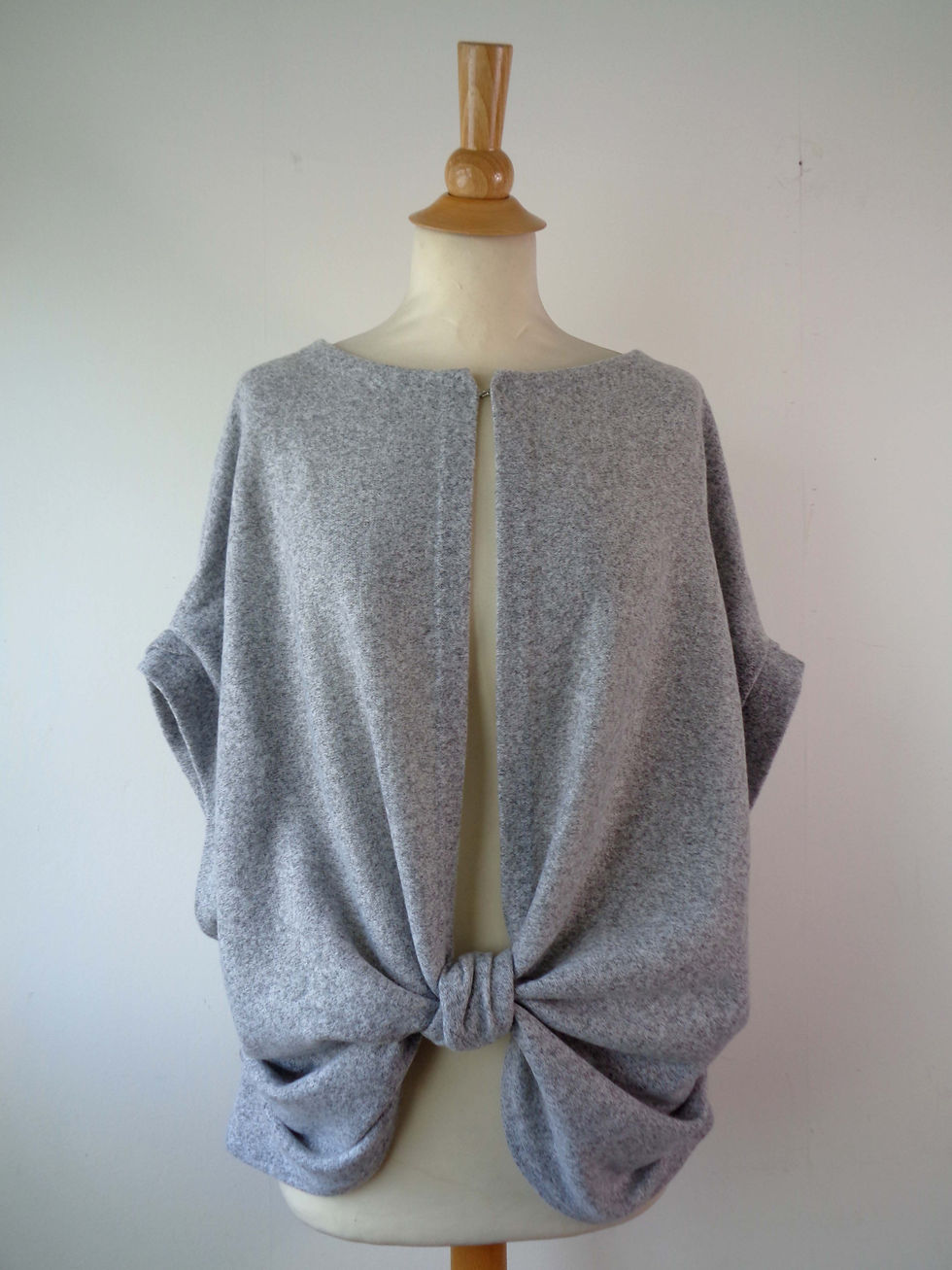 Miniature : Gilet pull drapé gris ELIN