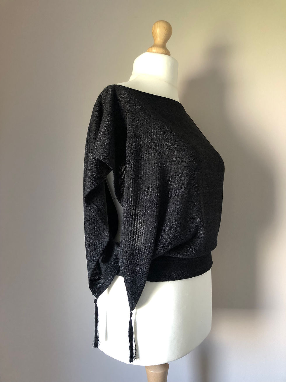 Miniature : Haut tunique pull maille irisé noir Adya