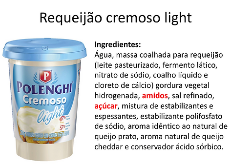 quantidade de açúcar nos alimentos