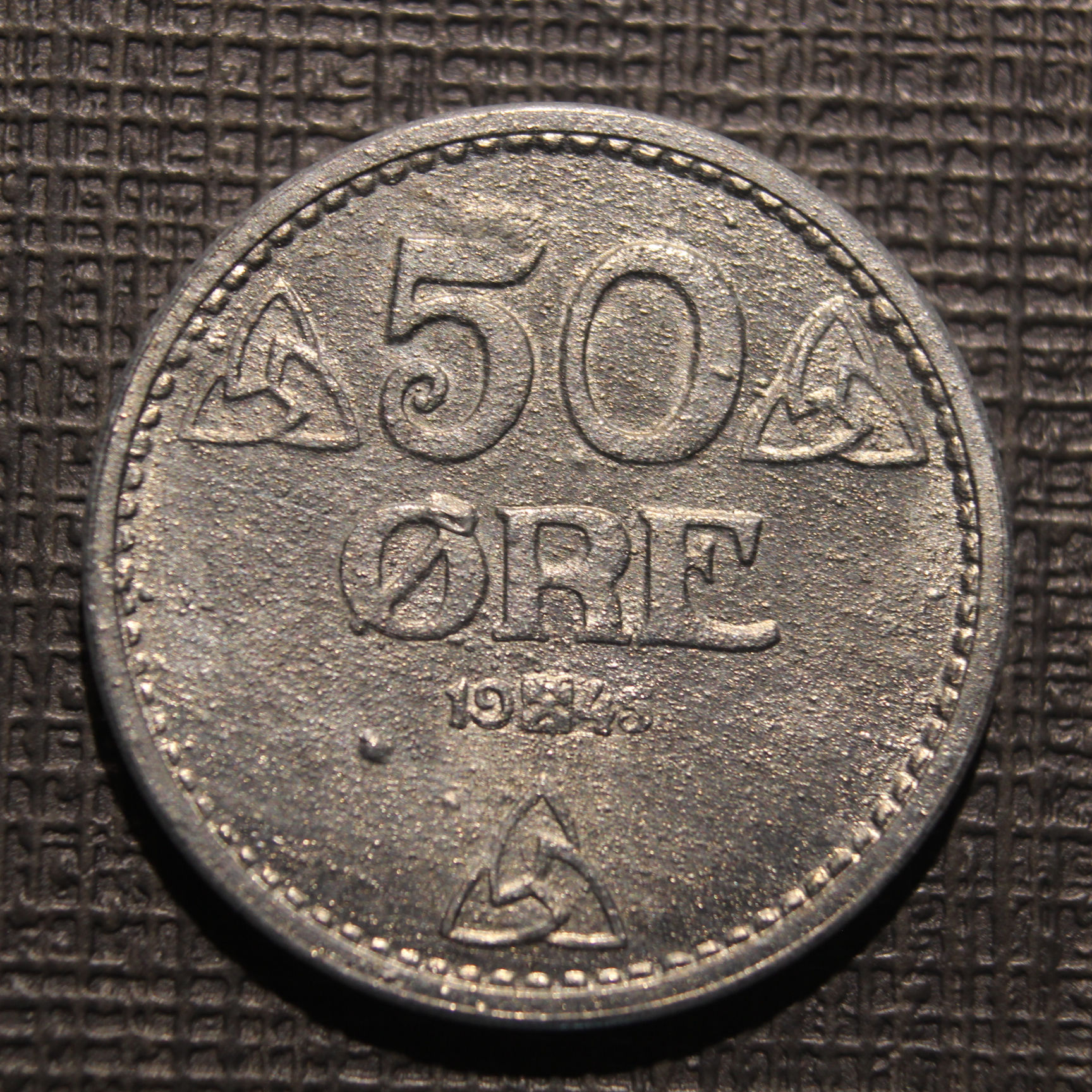 50 øre 1945 zink