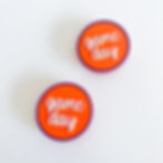 Orange and Purple Game Day Boot Buttons