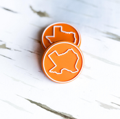 Bright Orange - Texas Boot Buttons