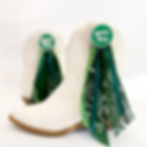 Green Game Day Boot Buttons with Deluxe Ribbon Package
