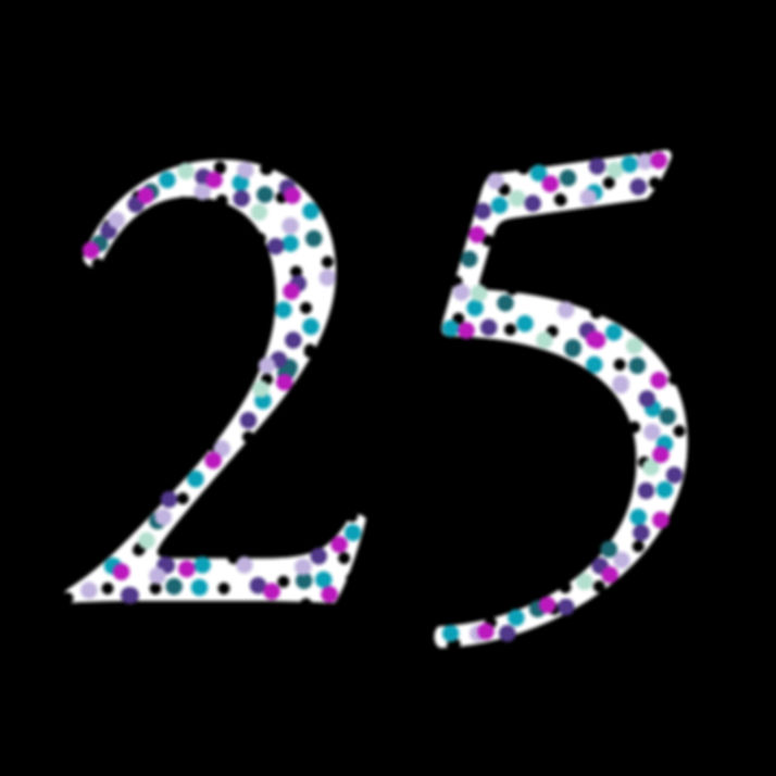 25th polka-dot