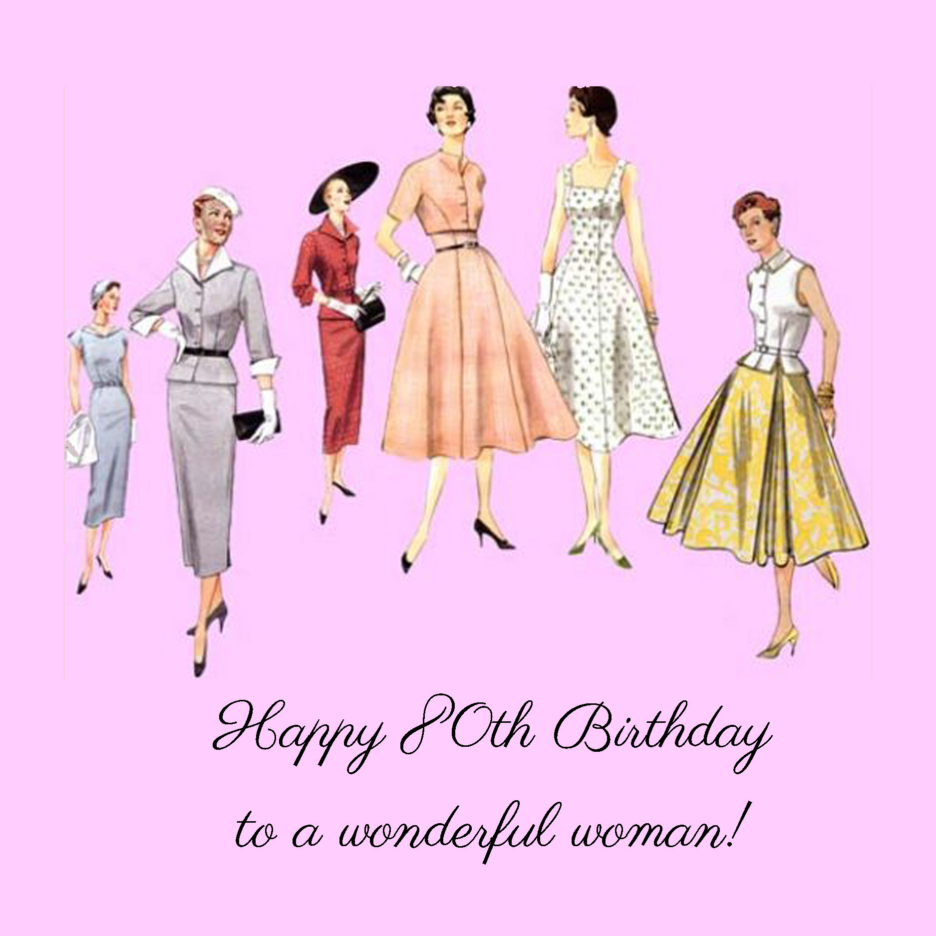 80th vintage wonderful woman