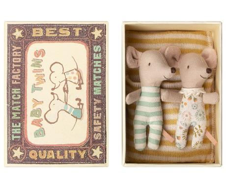 Baby mice twins in box