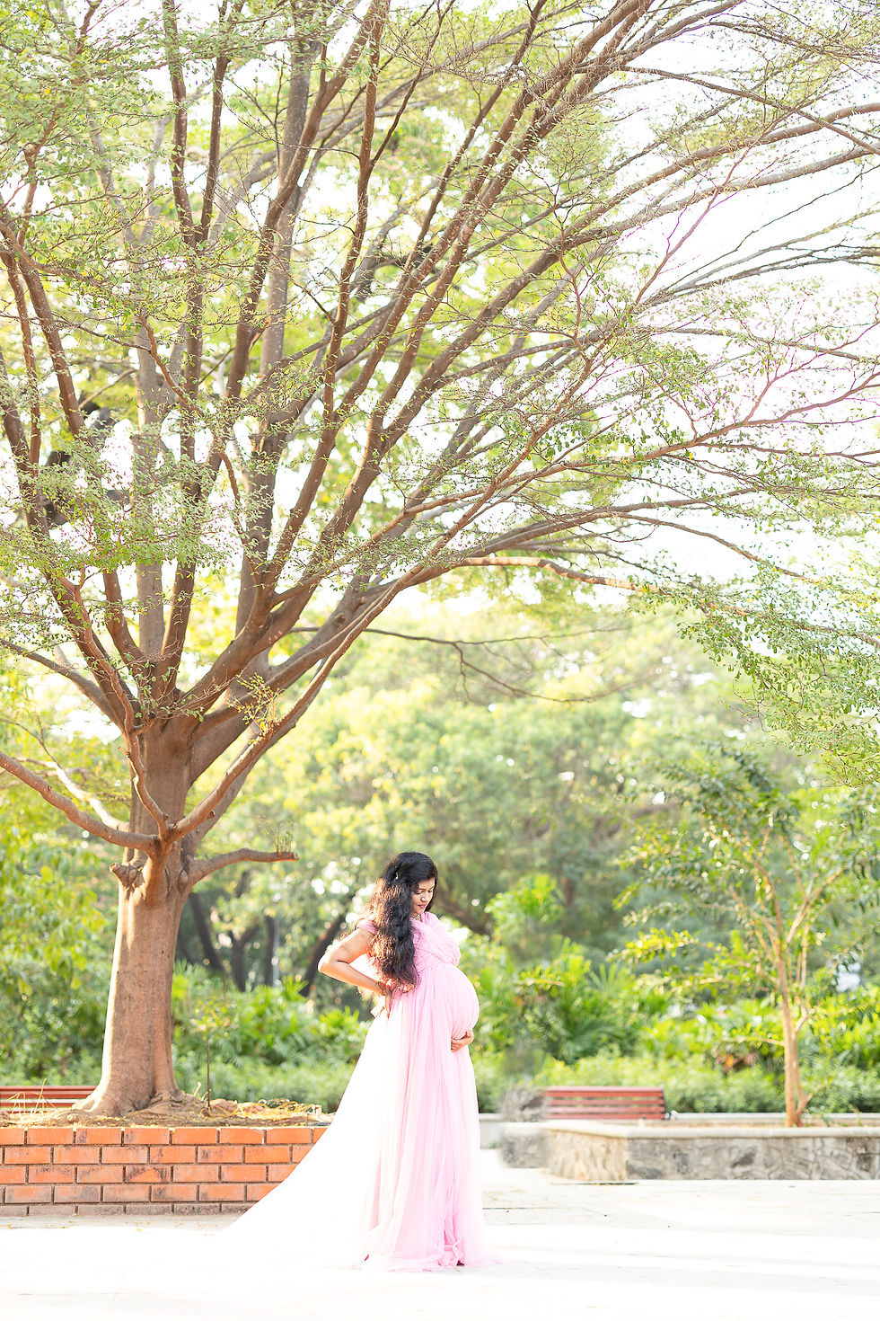 Garden Maternity Portrait Session at Park, Semmozhi Poonga- Gladia