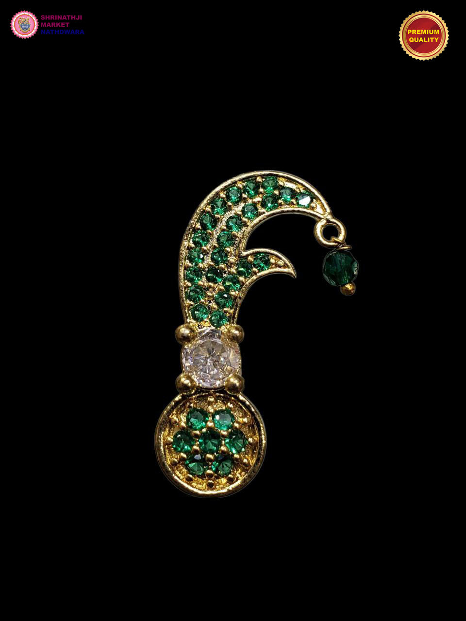 Thumbnail: Jadau shishfool green golden