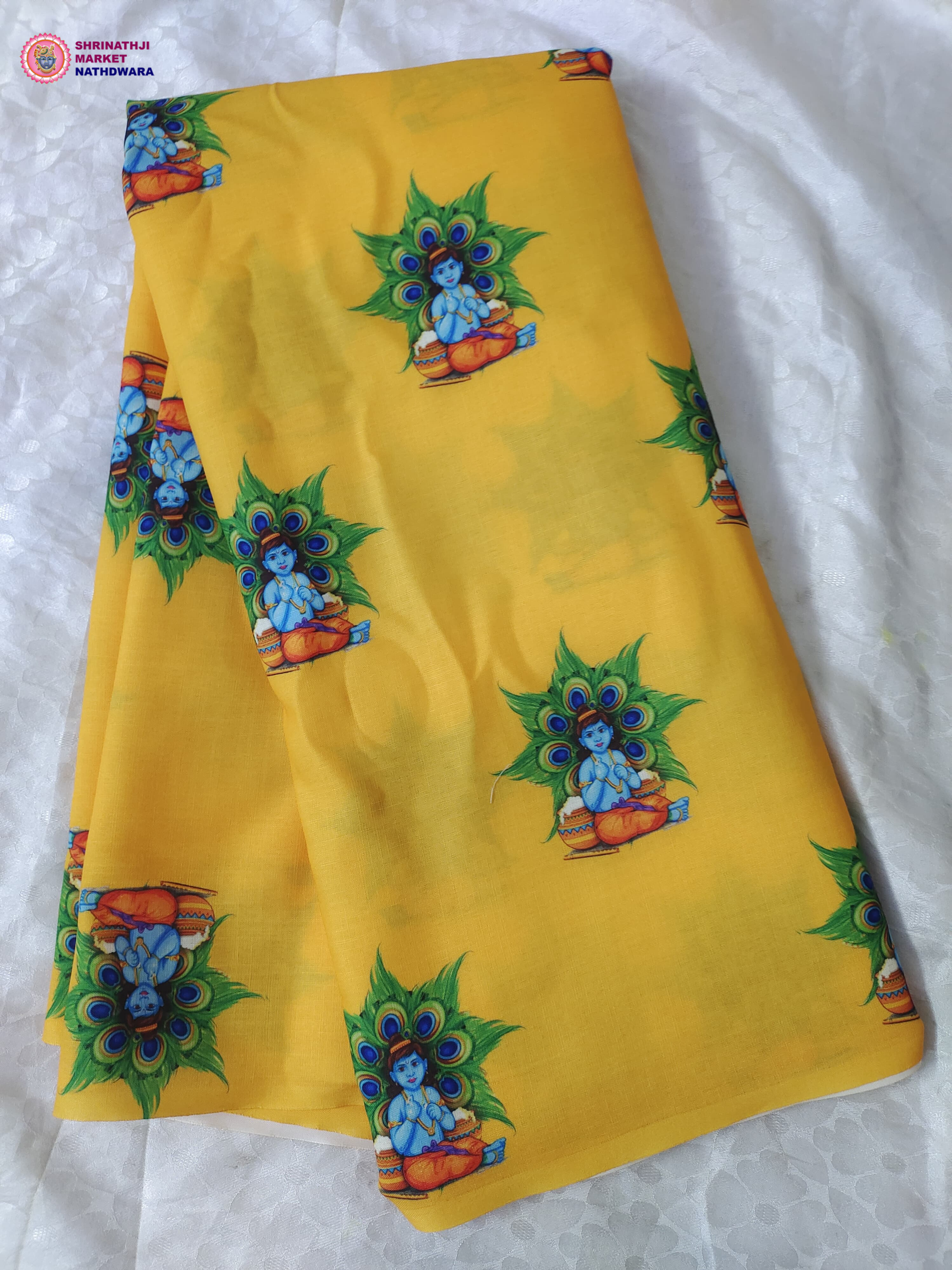 Krishna Leela Printed Fabric 01