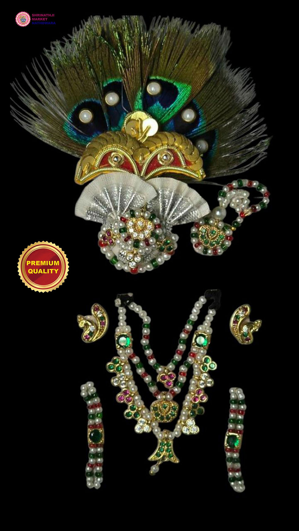 A.D. moti gaukarn morpankh chandrika shringar set