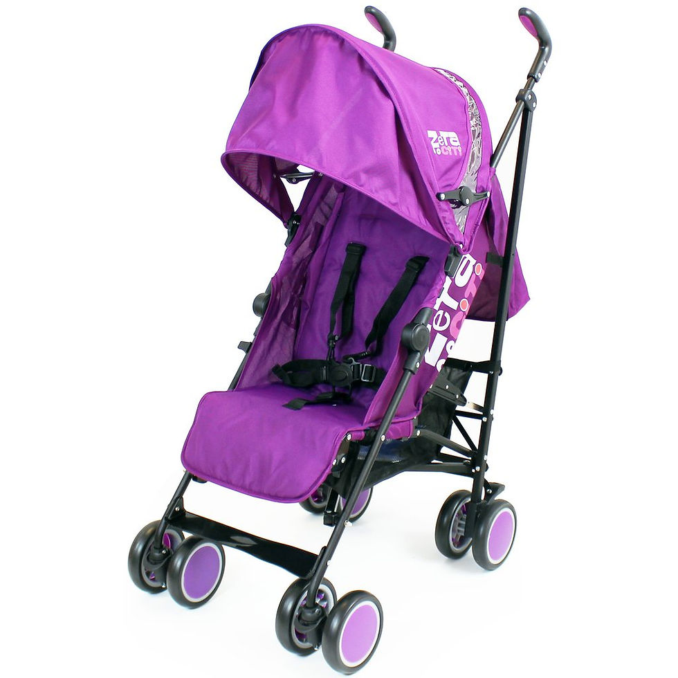 Thumbnail: Zeta City Purple Single Stroller & Accessories