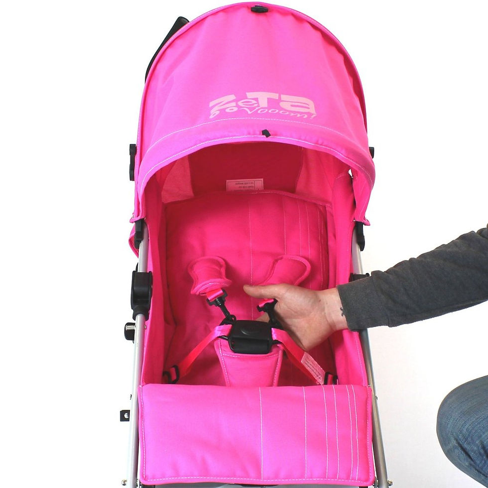Thumbnail: Zeta Voom Pink Single Stroller Buggy (Includes raincover)
