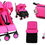 Thumbnail: Zeta Twin Pink Stroller Including Accessories